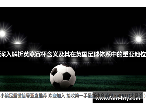 深入解析英联赛杯含义及其在英国足球体系中的重要地位 深入解析英联赛杯含义及其在英国足球体系中的重要地位