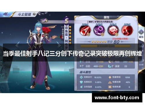 当季最佳射手八记三分创下传奇记录突破极限再创辉煌 当季最佳射手八记三分创下传奇记录突破极限再创辉煌